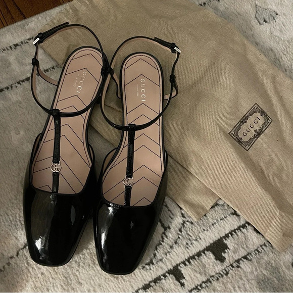 NEW! Gucci GG Maryjane flats patent leather - Picture 1 of 8